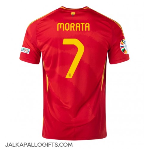 Espanja Alvaro Morata #7 Kotipaita EM-Kisat 2024 Lyhythihainen